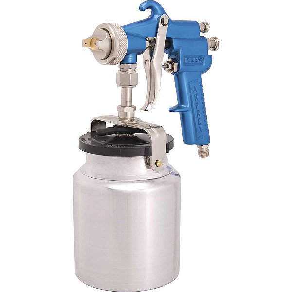 Pistola para pintura com caneca em alumínio tipo sucção modelo 02 ARPREX