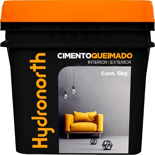 Revestimento acrílico fosco cor cinza cronos 5kg Cimento Queimado HYDRONORTH
