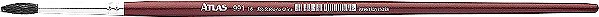 Pincel redondo nº14 cerdas pretas e cabo vermelho 991/14 ATLAS