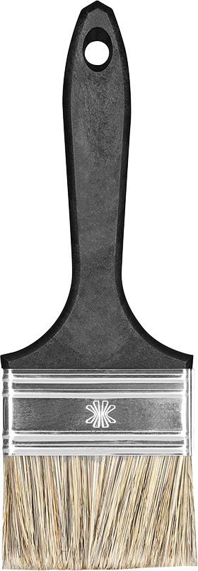 Pincel 3" com cerdas gris cabo preto Batalha 300/7 ATLAS