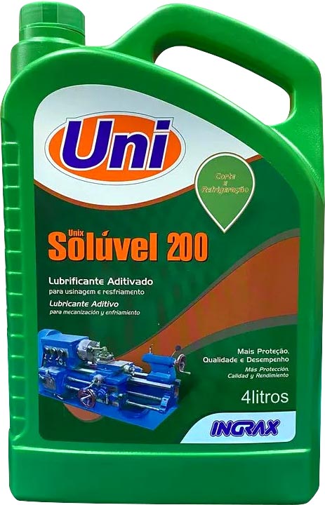 Óleo solúvel Unix-200 4 litros UNI INGRAX