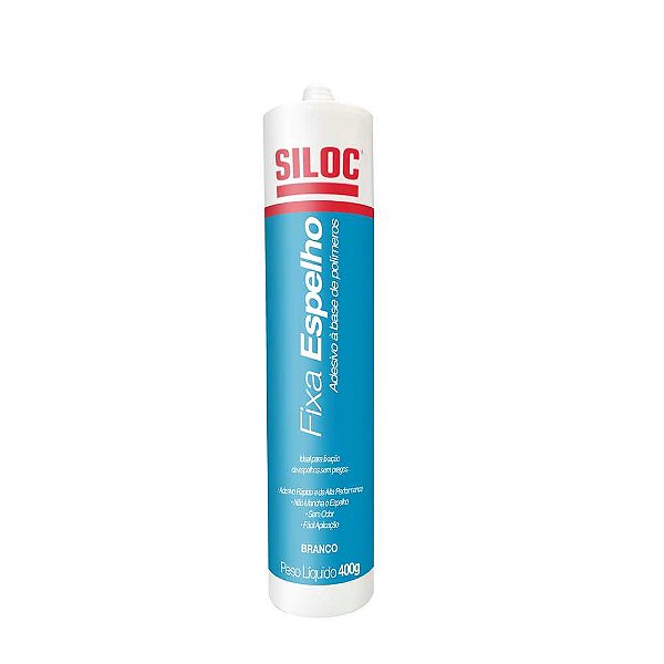 Adesivo para fixar espelho tubo com 400g branco 40183 SILOC