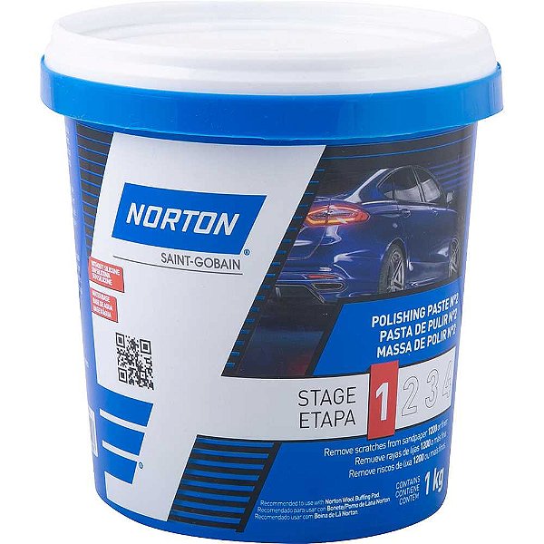 Massa para polir base d'água 1kg NORTON