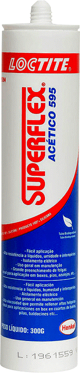 Borracha de silicone Superflex 300g 595 LOCTITE