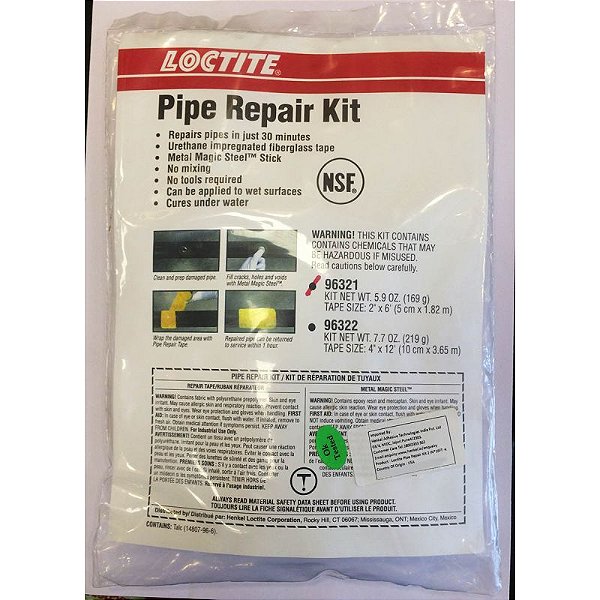 Adesivo para reparo de tubos PIPE REPAIR 4" x 12" 1053787 LOCTITE