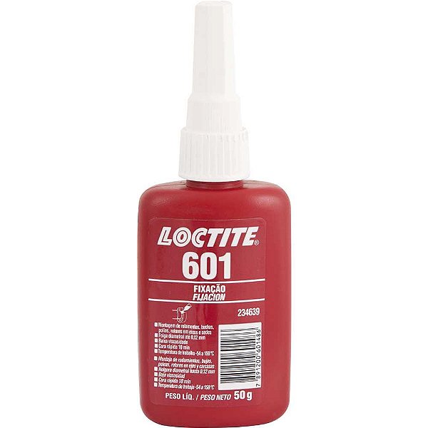 Adesivo anaeróbico para fixação 601 50g verde 234639 LOCTITE