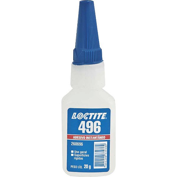 Adesivo instantâneo cianoacrilato industrial 20g 496 LOCTITE