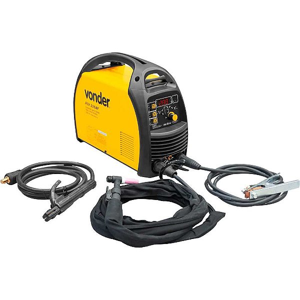 Inversor para solda TIG e eletrodo 200 A RIV 216AF digital pulsado 220V monofásico VONDER