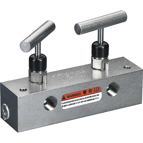 Manifold hidráulico de agulha fluxo dividido rosca 3/8" NPTF 1 entrada e 2 saídas AM21 ENERPAC