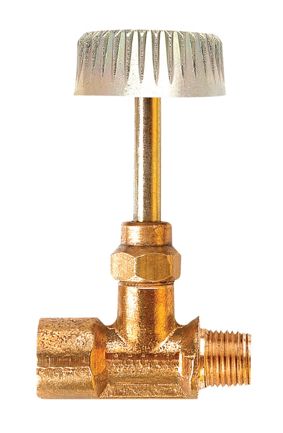 Válvula agulha para gás macho x fêmea 1/8" x 1/8" NPT JACKWAL