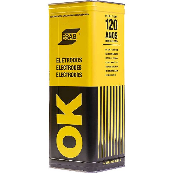 Eletrodo revestido para aço carbono 20kg E6010 OK2245P com 2,50mm ESAB