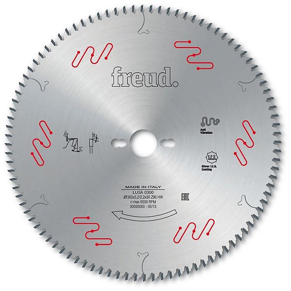 Lâmina de serra circular com dentes de metal duro/vídea 250mm x 30mm 80 dentes FREUD BOSCH