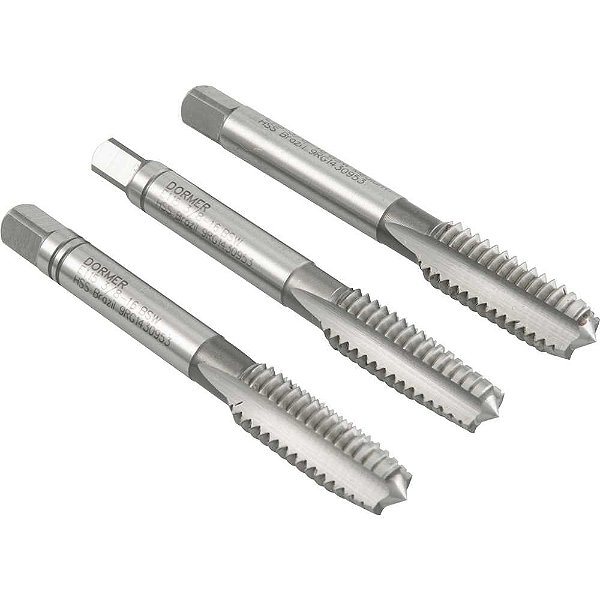 Macho manual de aço rápido 3/8" BSW jogo com 3 peças DORMER