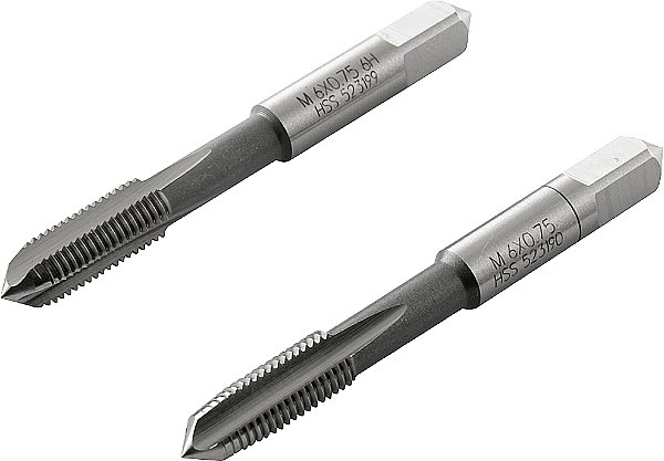 Macho manual de aço rápido M6 x 0,75mm rosca MB jogo com 2 peças VONDER PLUS