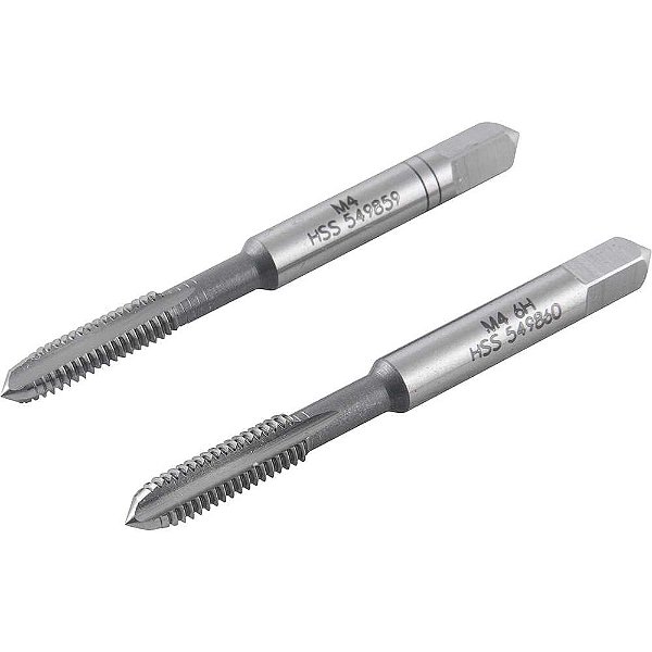 Macho manual de aço rápido M4 x 0,70mm rosca MA jogo com 2 peças VONDER PLUS