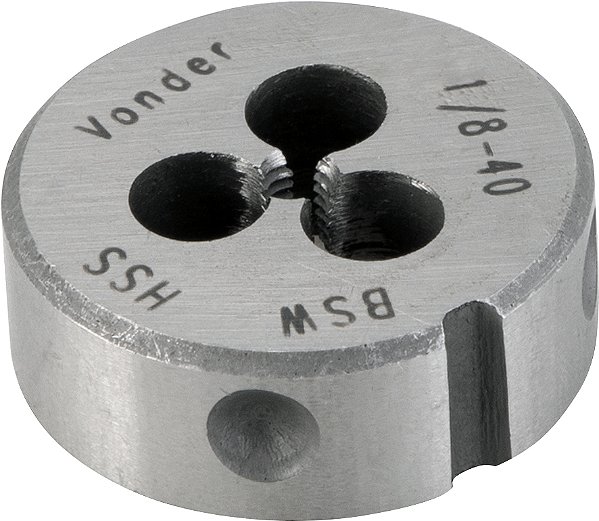 Cossinete de aço rápido 1/8" BSW externo 1" VONDER