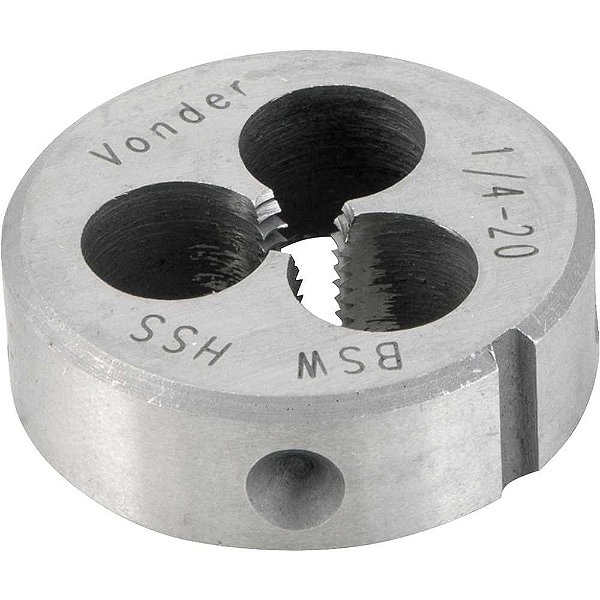 Cossinete de aço rápido 1/4" BSW externo 1.1/2" VONDER