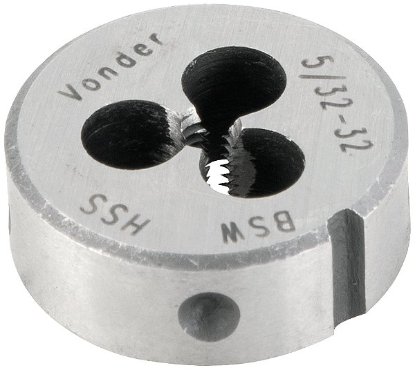 Cossinete de aço rápido 5/32" BSW externo 1" VONDER