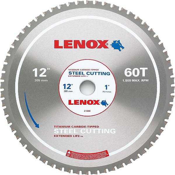 Lâmina de serra circular para aço 304mm 21888ST120060CT LENOX