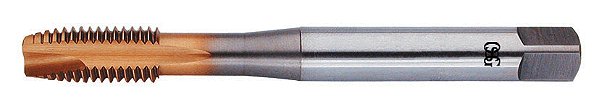 Macho máquina HSS-E 6,0mm x 1,0mm com ponta helicoidal TIN DIN 371 OSG