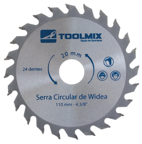 Lâmina de serra circular com dentes de metal duro/vídea 450mm x 30mm 60 dentes TOOLMIX