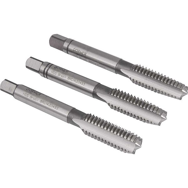 Macho manual de aço rápido 5/8" UNC jogo com 3 peças E108 DORMER