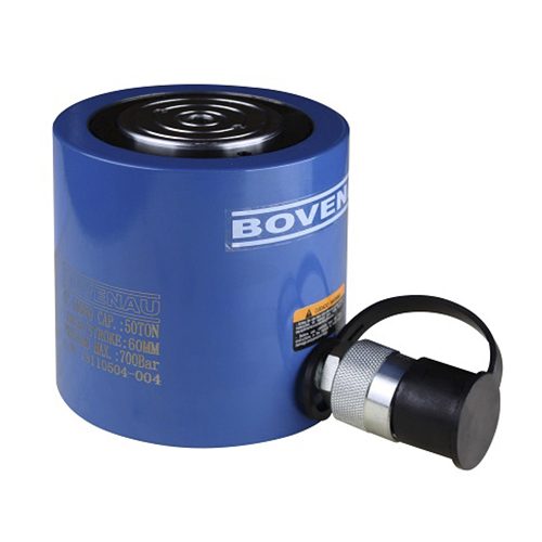 Cilindro Hidráulico Compacto 100T x 57mm de Curso com Haste Maciça Simples Ação CC-100057 Bovenau