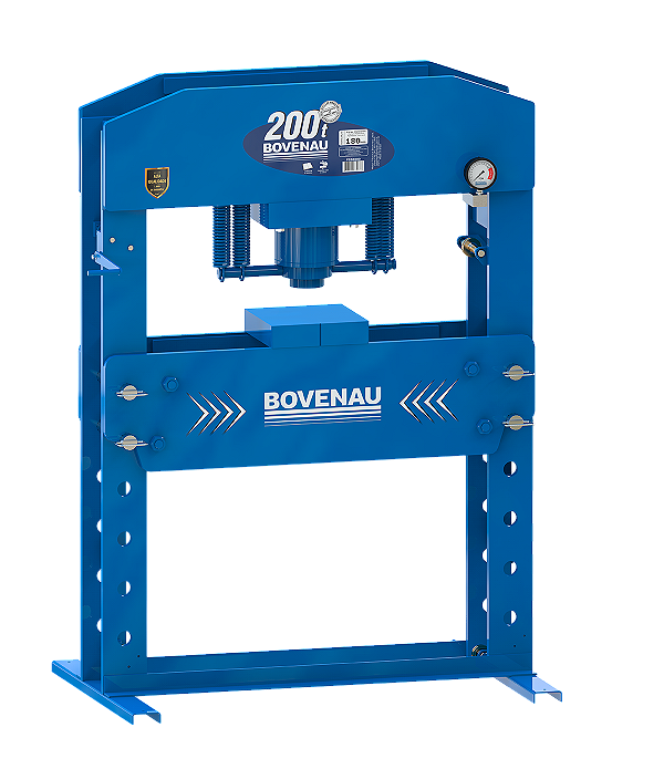 Prensa Hidráulica Industrial 200 Toneladas com Manômetro P200000 Bovenau
