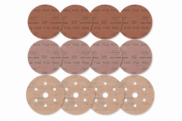 Kit Lixas para Polimento de Farol 12 Peças Norton 152mm Grãos 150 400 800 com Velcro