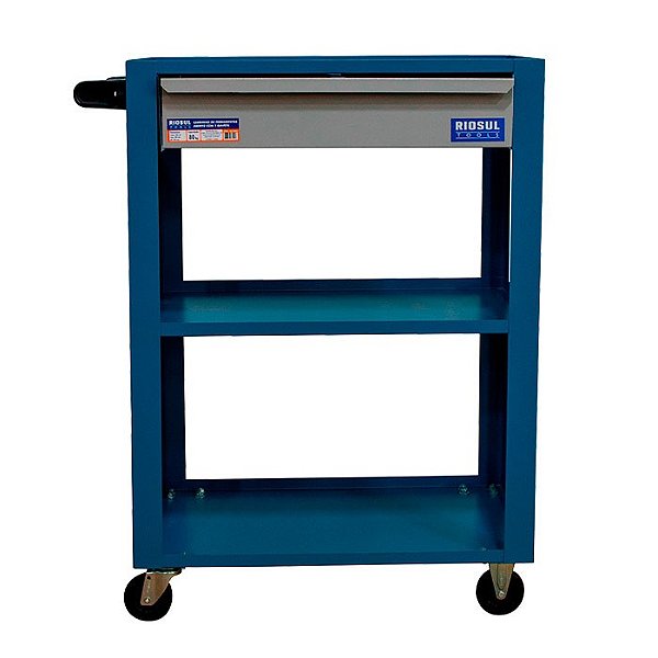 Carrinho de Ferramentas com 1 Gaveta e 3 Prateleiras 80kg R050005 Riosul Tools