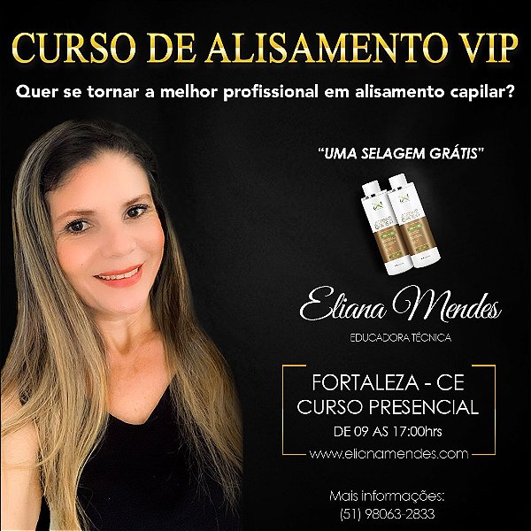 Curso Vip de Alisamento  Presencial  em Fortaleza