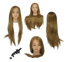 Manequim Cabeça De Boneca Sintética Loira