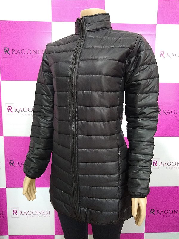 Casaco Puffer feminino preto
