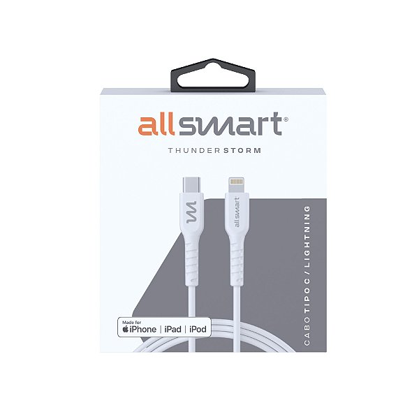 CABO THUNDERSTORM - ALLSMART/ LIGHTNING / TYPE C /1,2M/ MFI/ AS-14L