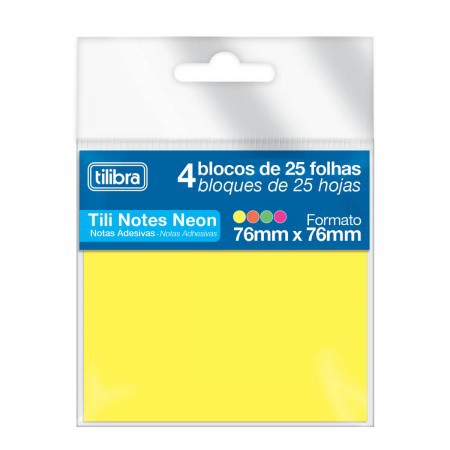 Bloco de Notas 4C Neon - TILIBRA