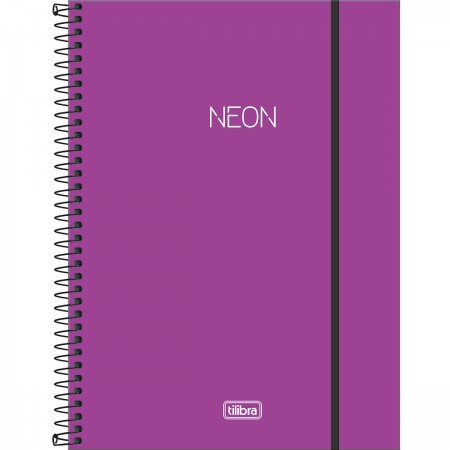 Caderno Universitário 1M Neon Roxo