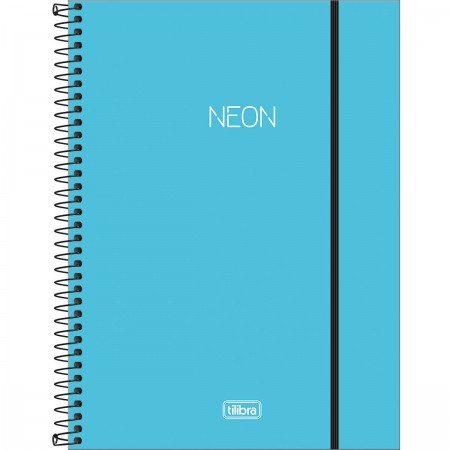 Caderno Universitário 1M Neon Azul