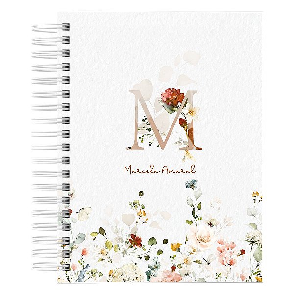 Controle Financeiro : Alfabeto Floral Amarelo