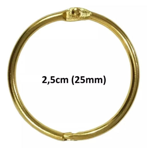 Argola Articulada Dourado 2,5cm - 1 UNIDADE