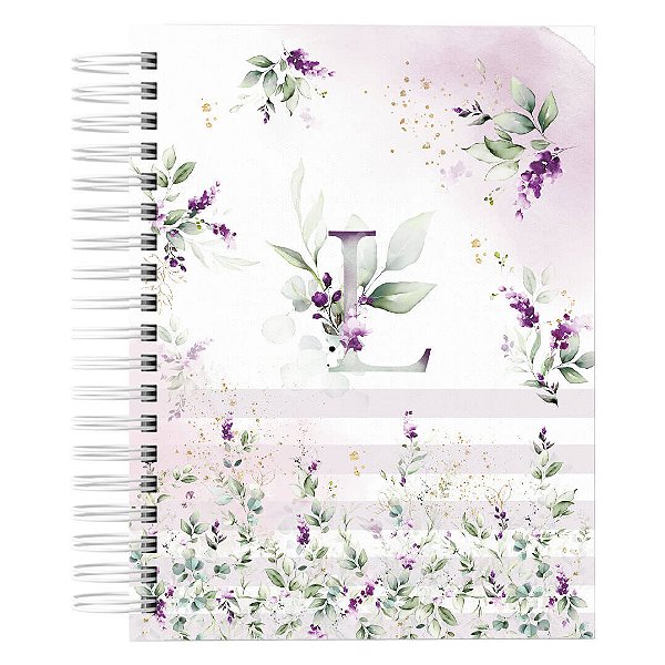 Agenda de Atendimentos : Alfabeto Floral Lavanda