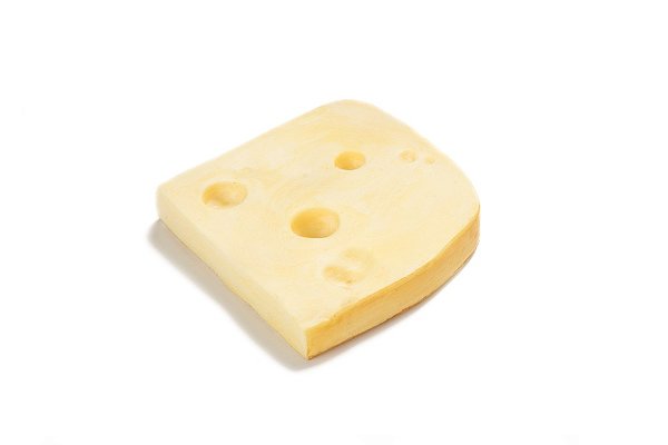 Queijo Suíço Pedaço artificial para decoração.