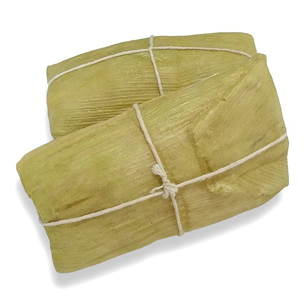 Pamonha artificial para decoração.