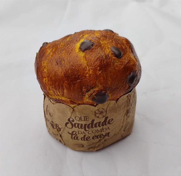Panetone Mini artificial para decoração.