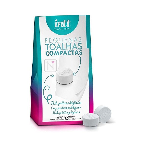 Toalhinhas Compactas Higiênicas Descartáveis - Caixa com 10