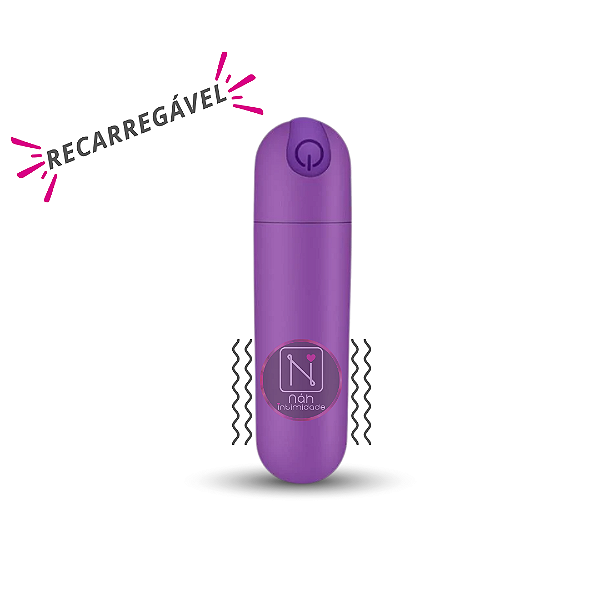 Vibrador Mini Power Bullet com 10 Vibrações - Recarregável