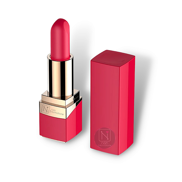 Vibrador Batom Ponta em Silicone com 10 Vibrações - Recarregável