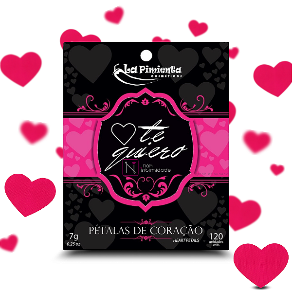 Pétalas Perfumadas em Formato de Coração Rosa - 120 Unidades