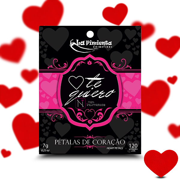 Pétalas Perfumadas em Formato de Coração Vermelho - 120 Unidades