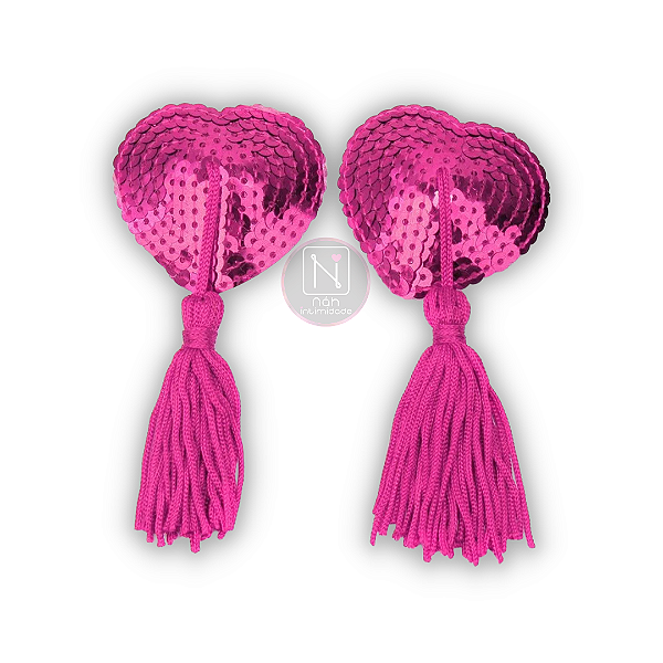 Nipple Cover Coração Pompom