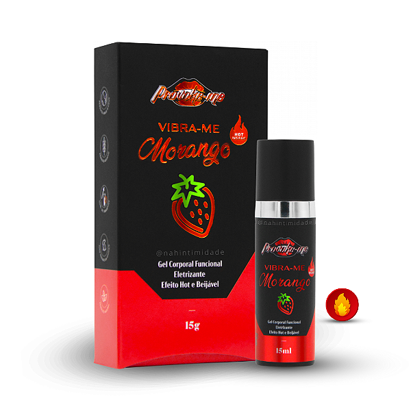 Vibrador Líquido - Vibra-Me - Morango Hot Esquenta